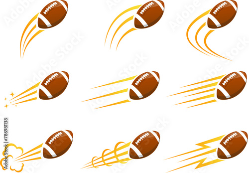 American soccer or rugby ball