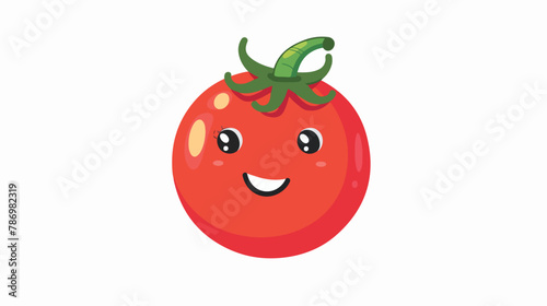 Cute tomato character vector icon illustration flat vector