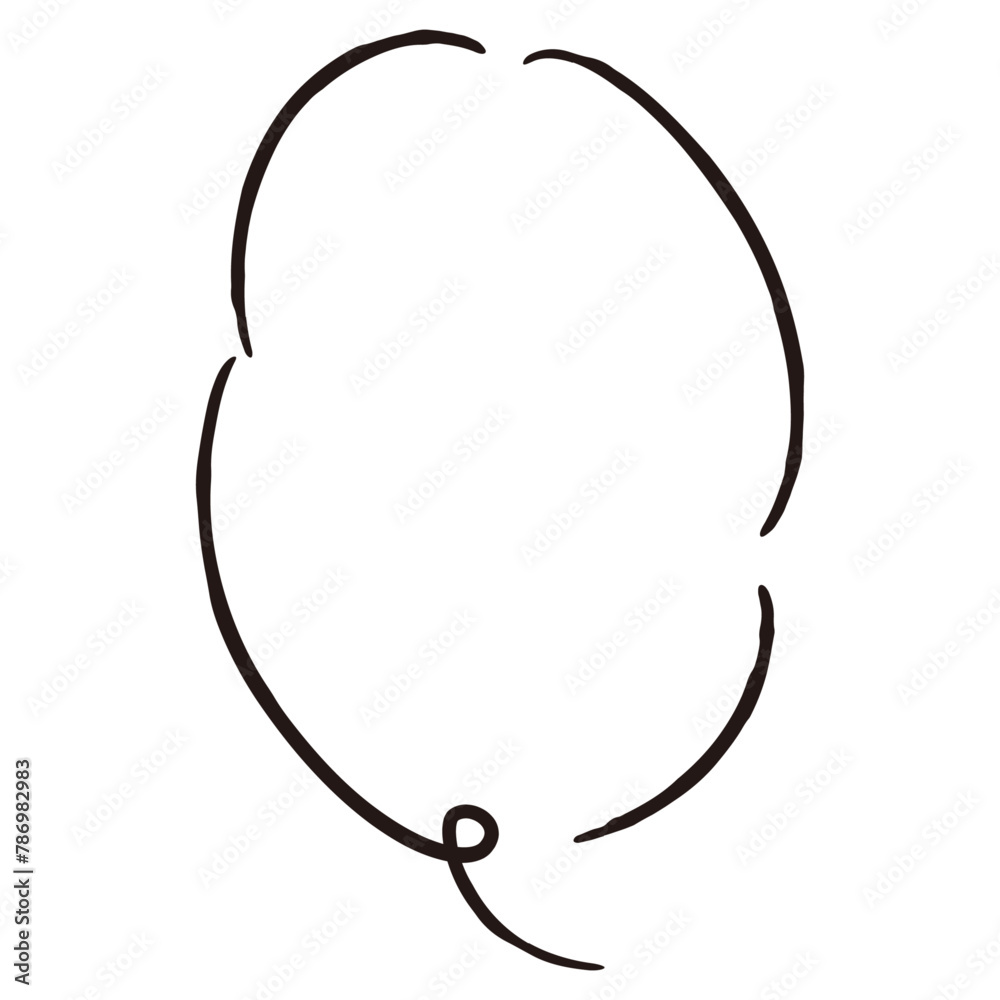 シンプルでおしゃれな手描きの吹き出し(白黒・単体・縦書き) シンプルでおしゃれな手描きの吹き出し(白黒・単体・縦書き)