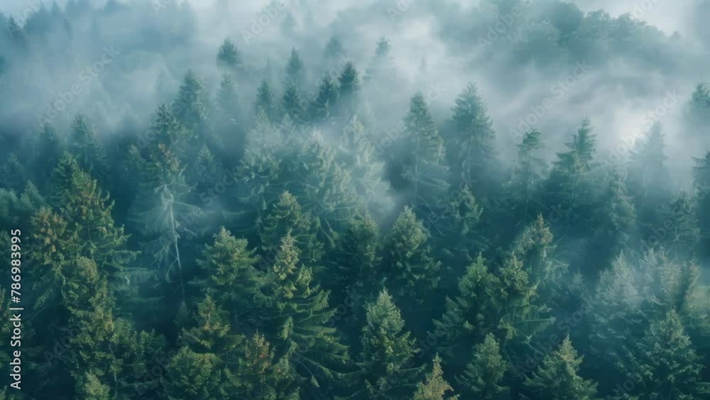 A misty view of a forest, perfect for nature concepts. A misty view of a forest, perfect for nature concepts.
