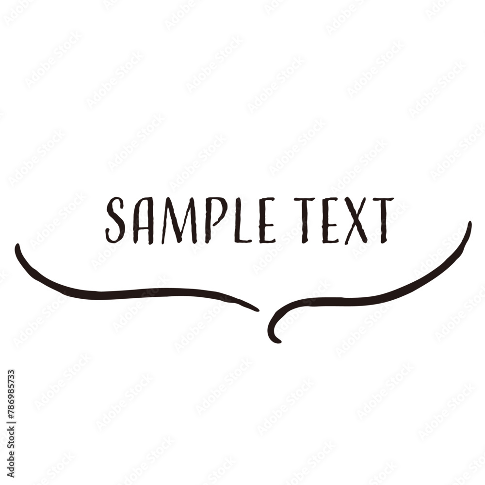 シンプルでおしゃれな手描きの吹き出し(横書き) シンプルでおしゃれな手描きの吹き出し(横書き)
