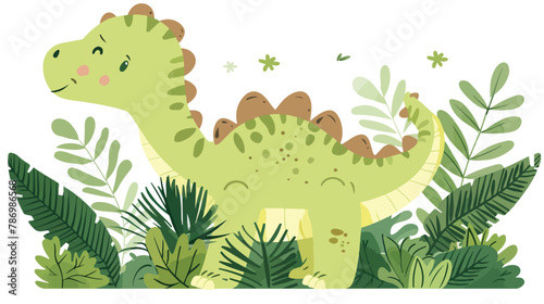 Dinosaur. Vector illustration for printing on fabric
