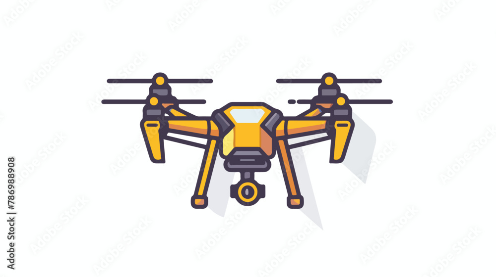 Drone icon vector on white background flat vector isolated