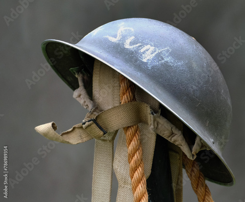 The Brodie helmet is a steel combat helmet designed and patented in London in 1915 by Latvian inventor John Leopold Brodie (Latvian: Leopolds Janno Braude). photo
