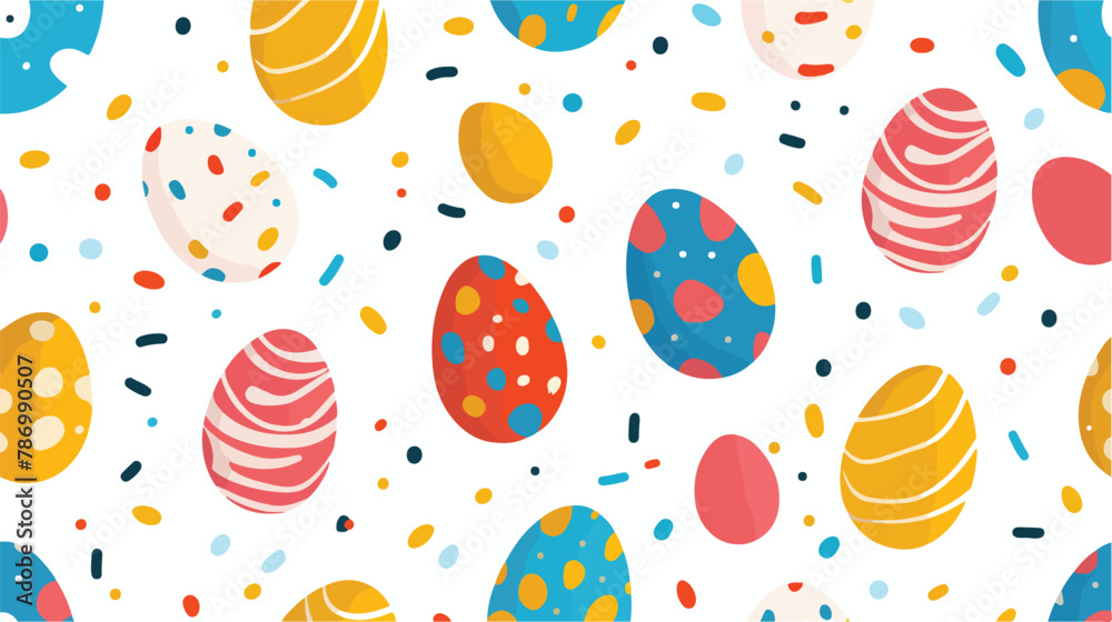 Easter Egg. Abstract Vector Background. flat vector illustration