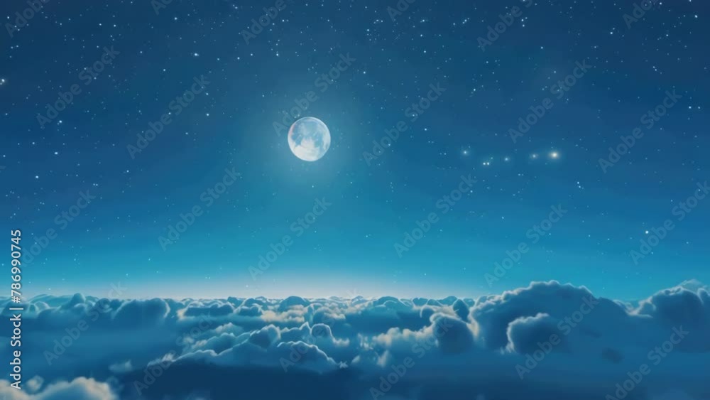 A scenic view of a full moon shining through clouds. Perfect for backgrounds or night-themed designs. A scenic view of a full moon shining through clouds. Perfect for backgrounds or night-themed designs.