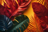 Minimalist tropical palm leaves design, perfect for adding a touch of summer to any background.