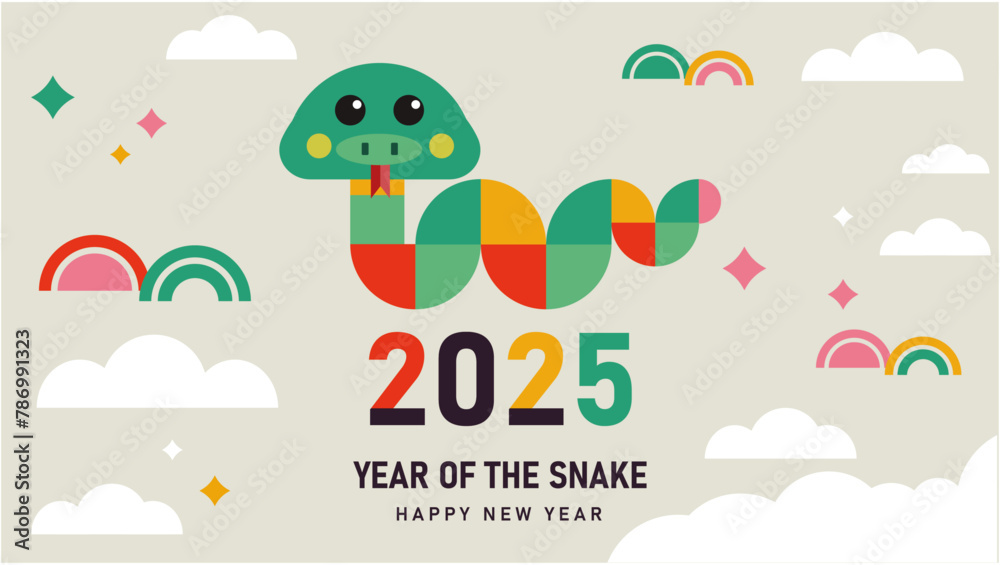 Happy Chinese New Year 2025, banner design