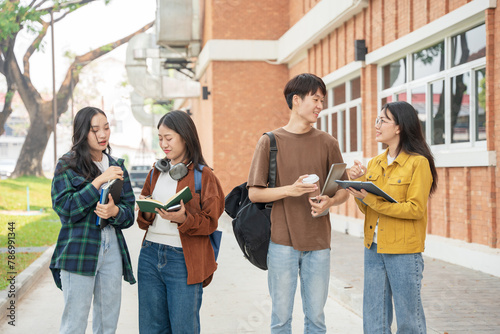 Students doing activities on campus