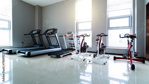 Gym room with sport equipment
