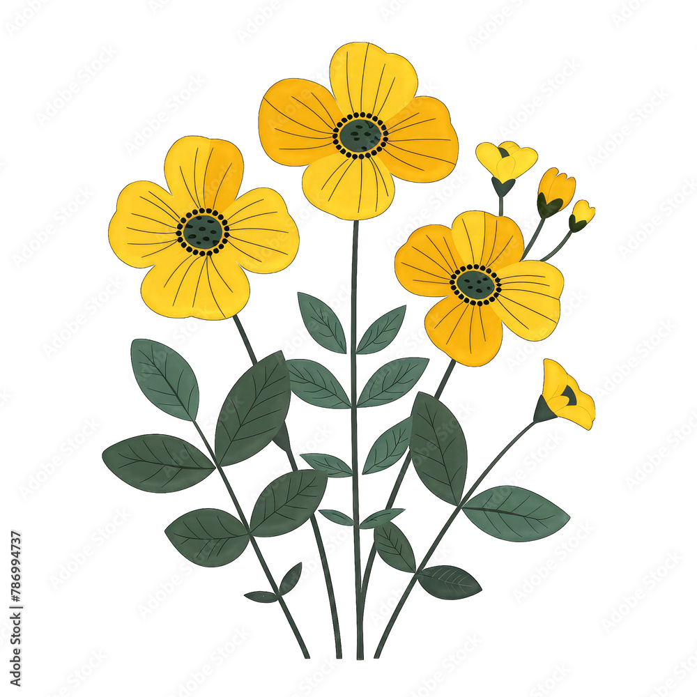 Minimalist flat vector illustration of a Cinquefoil in a cute style on white background - perfect for design projects and creative presentations! Minimalist flat vector illustration of a Cinquefoil in a cute style on white background - perfect for design projects and creative presentations!