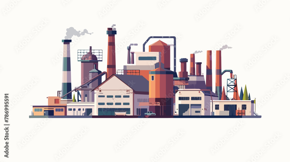 Factory-Vector flat vector isolated on white background