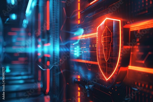 technology Cyber security shield protecting generative ai