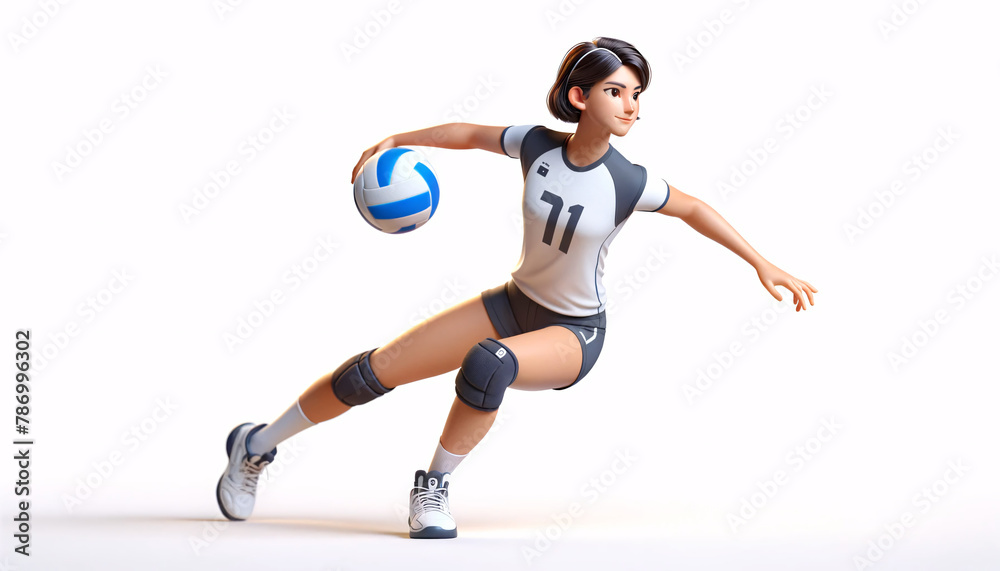 animated volleyball player