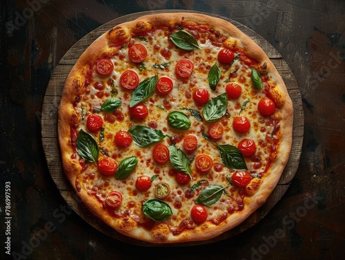 A piece of tomato pizza