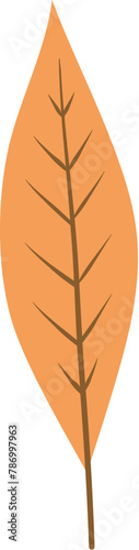 Autumn leaf and stem