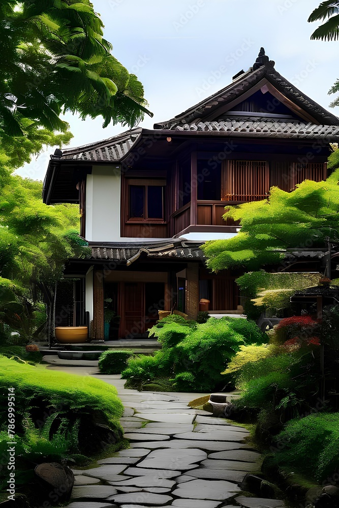 Traditional oriental house, elegant and stylish house Traditional oriental house, elegant and stylish house