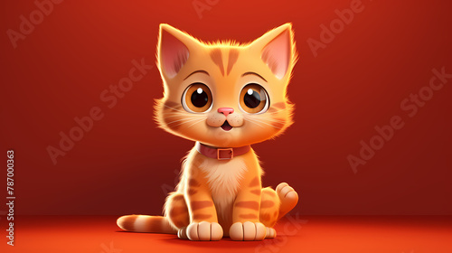 Cute kitten illustration