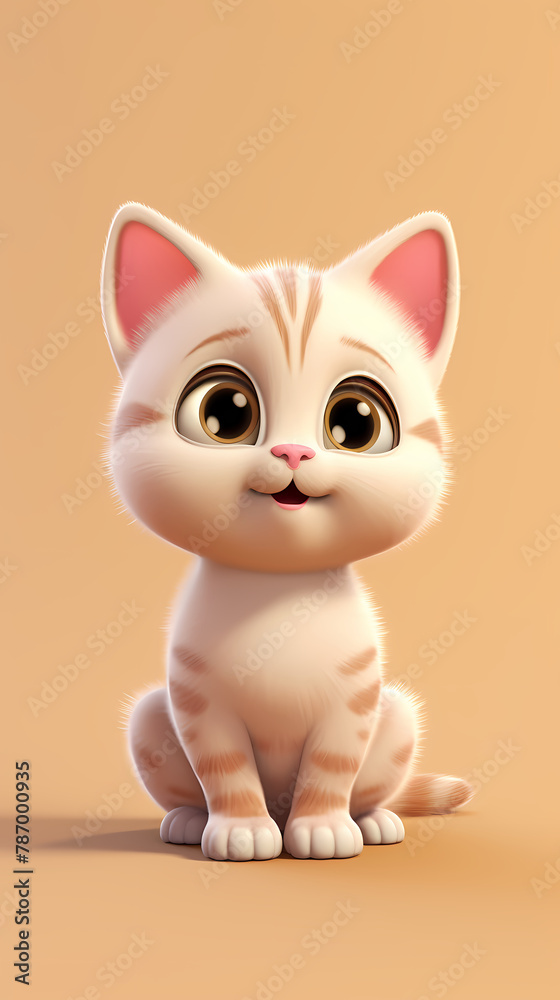 Fototapeta premium Cute kitten illustration