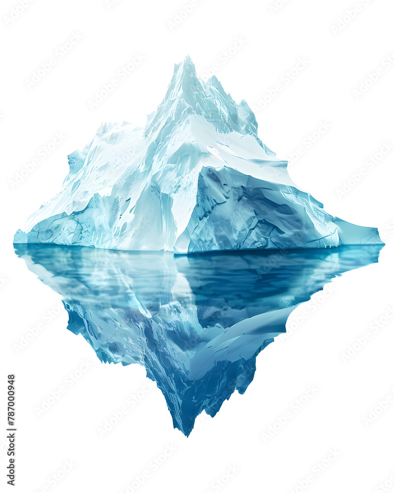 Obraz premium Realistic Massive iceberg isolated on white background