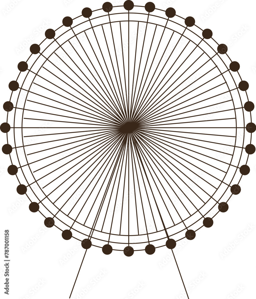 hand drawn ferris wheel