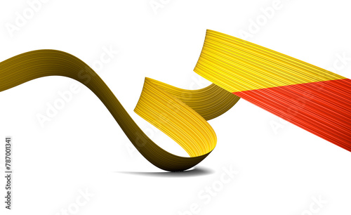 3d Flag Of Bhutan 3d Wavy Shiny Bhutan Ribbon Flag Isolated On White Background 3d Illustration