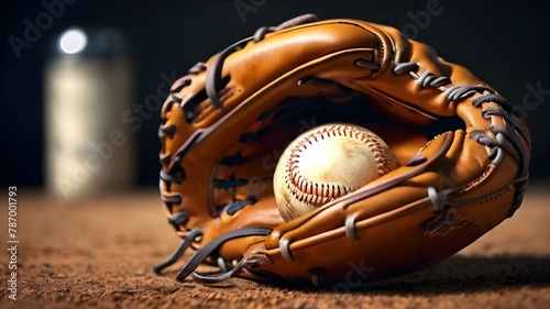 baseball and glove photo