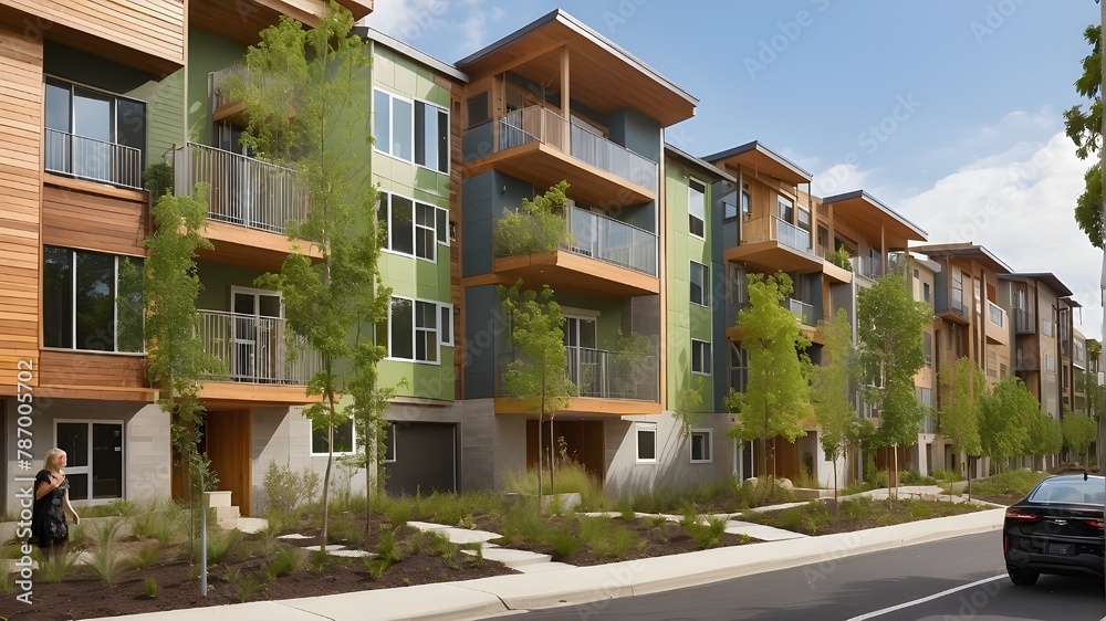 Planning for a sustainable community that prioritizes eco-friendly housing and green infrastructure