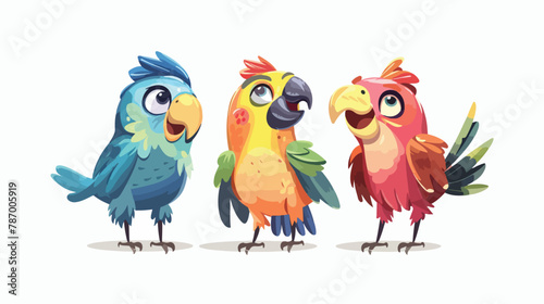 Funny Birds Character Vector icon Vector illustration