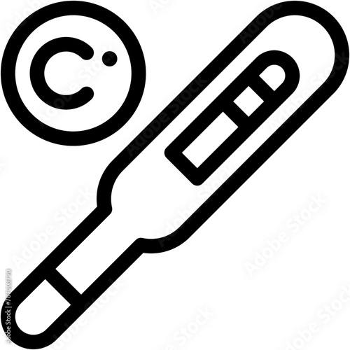 Thermometer, fever, infection, high temprature, illness Icon