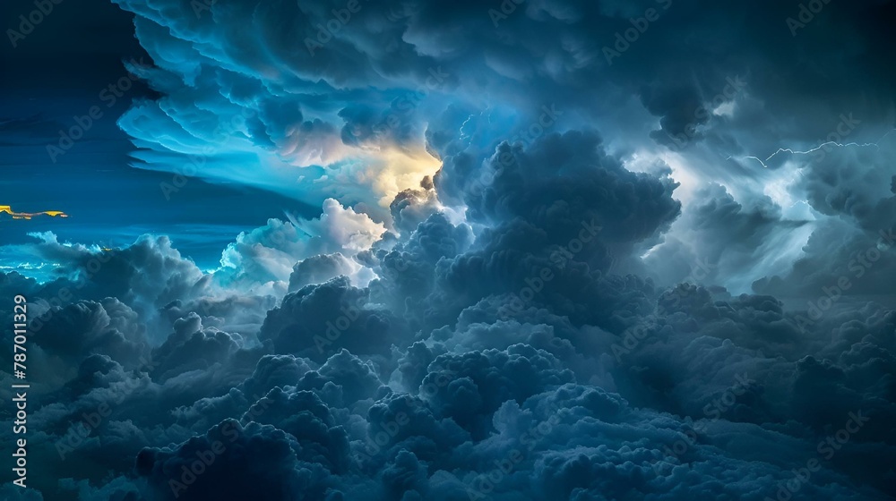 AI-generated illustration of a dramatic cloudscape during the storm