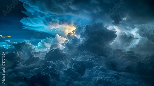 AI-generated illustration of a dramatic cloudscape during the storm