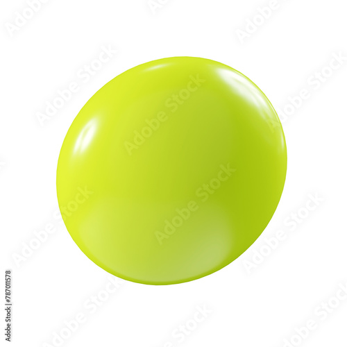 Birthday party popper green confetti streamer round element 3d render illustration. (ID: 787011578)