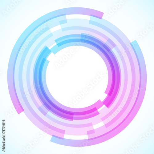 Geometric frame from circles, vector abstract background, wallpaper