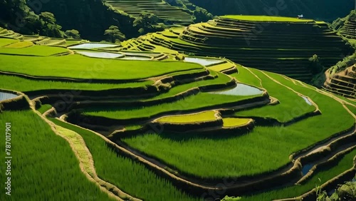 rice terraces in japan photo