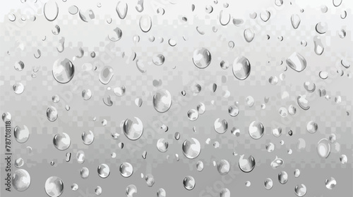 Realistic vector water rain drops on alpha transparent