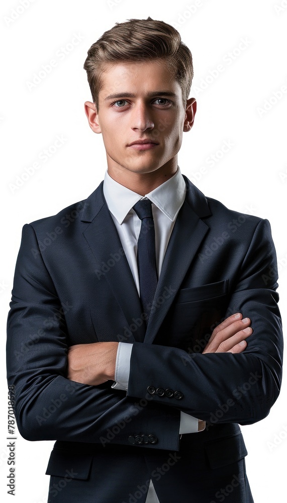 Confident young businessman on white background Confident young businessman on white background