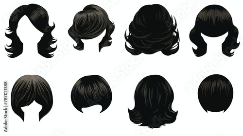 Hairstyle wig icon simple vector. Hair style. Fashion