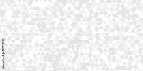 Vector geometric seamless technology gray and white triangle background. Abstract digital grid light pattern white Polygon Mosaic triangle Background, business and corporate background.