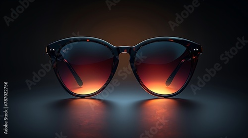 a cool sunglasses emoji, adding a touch of effortless cool and style, against a backdrop of sleek black, in stunning 8k full ultra HD.