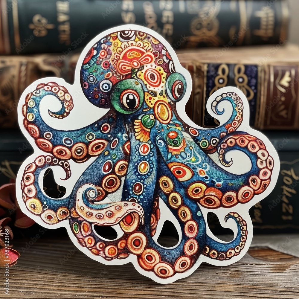 A watercolor painting of an octopus with a lot of tentacles and a lot of colors. A watercolor painting of an octopus with a lot of tentacles and a lot of colors.