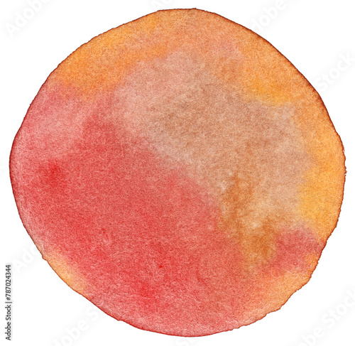 Red Watercolor circle texture. Watercolour circle elements for design, Poster, Brochure, Printing, Advertisement, etc.