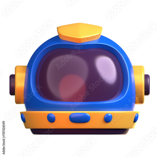 3d astronaut helmet icon, space icon