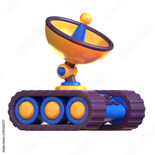 3d space rover icon, space icon