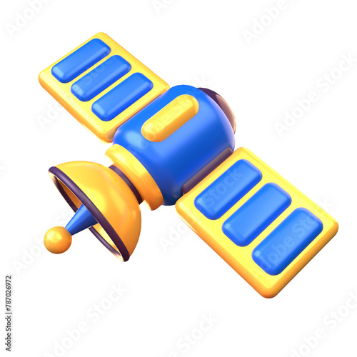 3d satellite icon, space icon