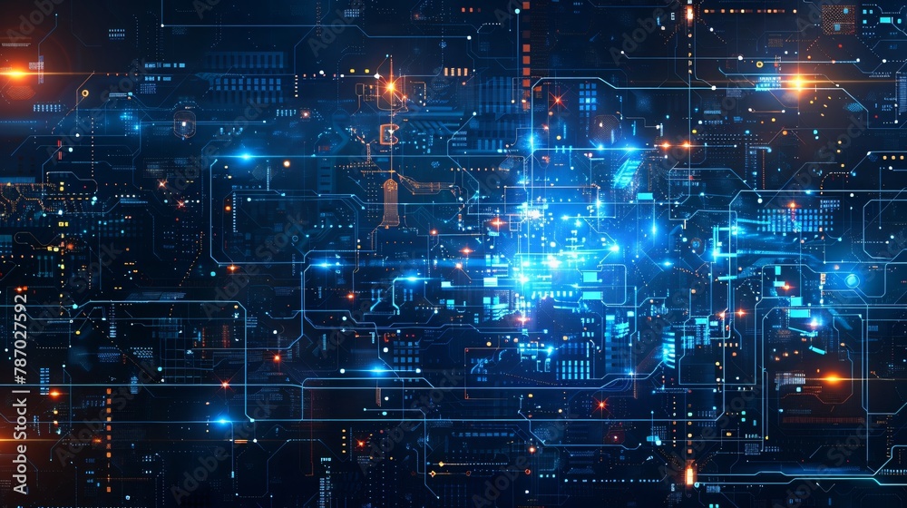 Complex Digital Blockchain Network Infrastructure Complex Digital Blockchain Network Infrastructure