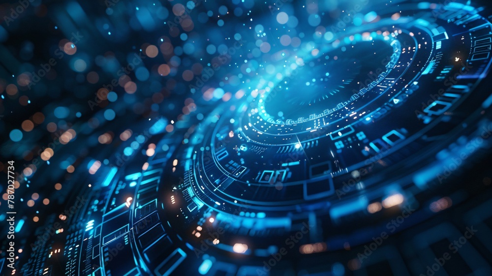 Futuristic Blue Circuit Board Technology Abstract Futuristic Blue Circuit Board Technology Abstract
