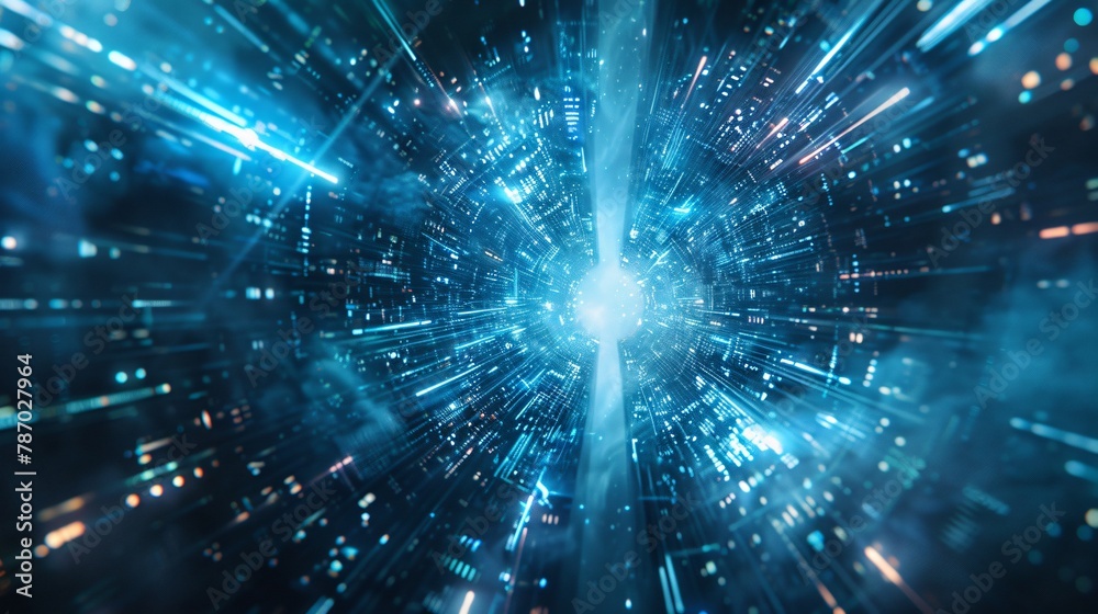 Hyper-Speed Data Network Tunnel Visualization Hyper-Speed Data Network Tunnel Visualization