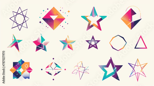 star sparkle bling abstract tattoo shapes photo