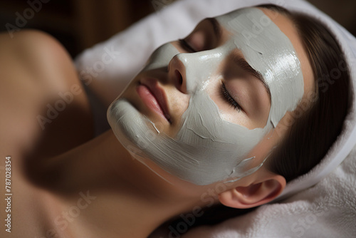 Luxury spa salon resort person have beauty relaxing procedure  Generative AI illustration picture